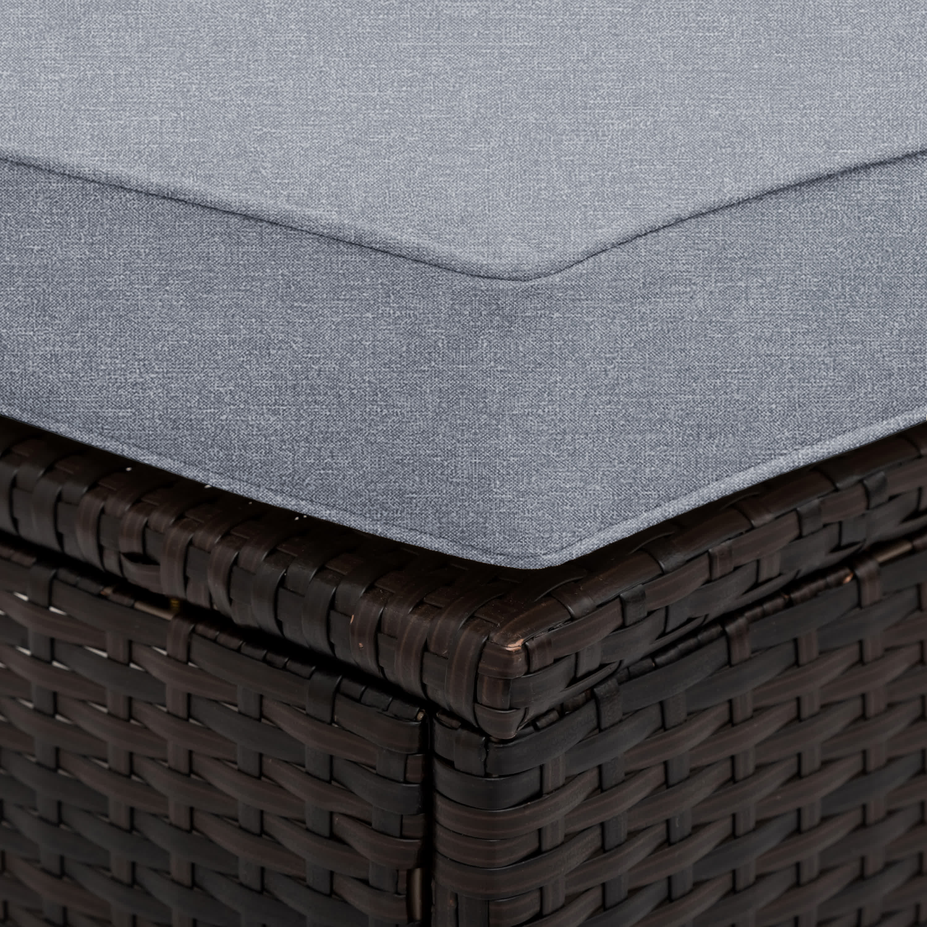 5Pcs Outdoor Patio Sectional Furniture Half-Moon Sofa Set