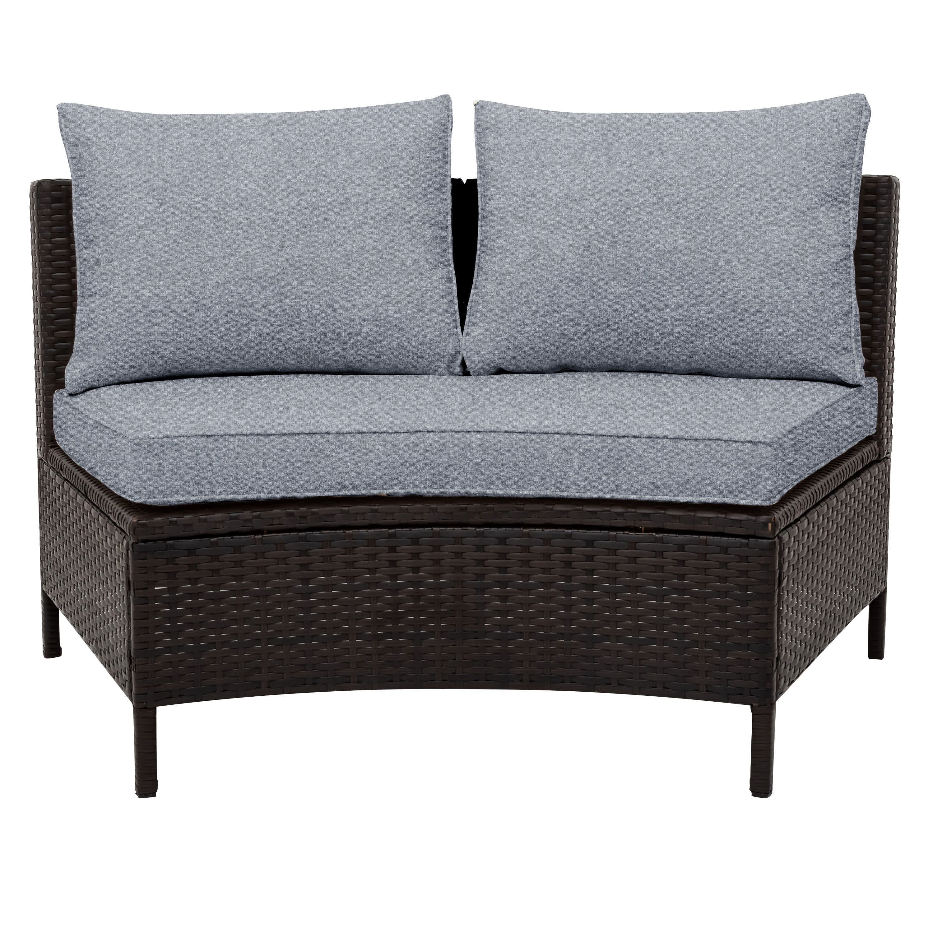 5Pcs Outdoor Patio Sectional Furniture Half-Moon Sofa Set - image 22