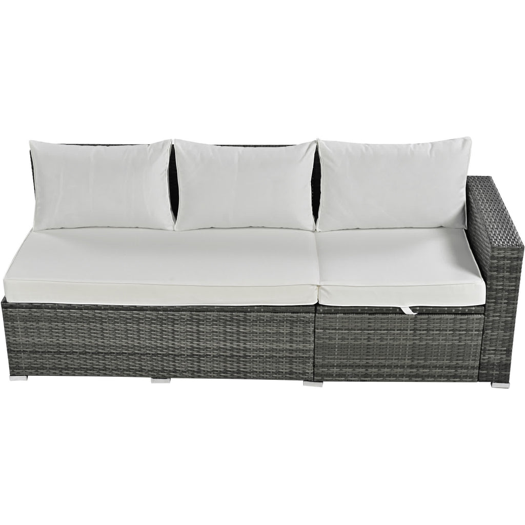 6Pcs Garden Patio Rattan Sectional Furniture Set - image 12