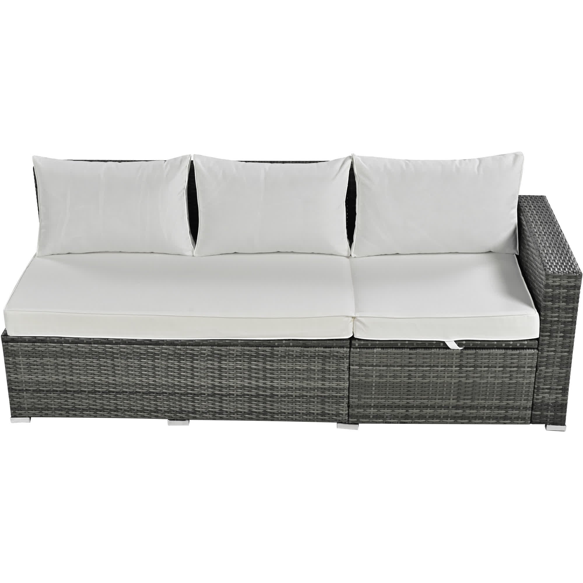 6Pcs Garden Patio Rattan Sectional Furniture Set - image 12