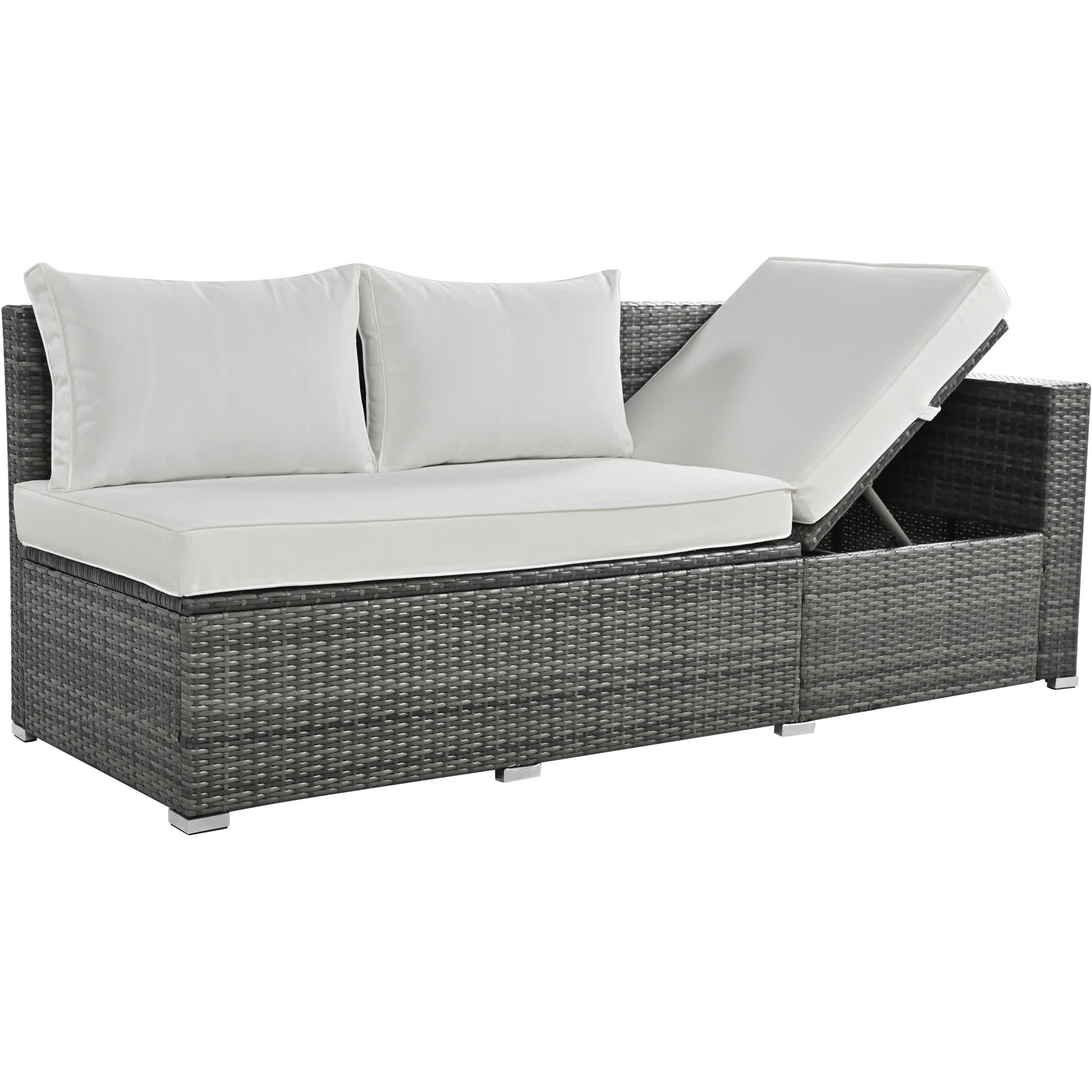 6Pcs Garden Patio Rattan Sectional Furniture Set - image 13