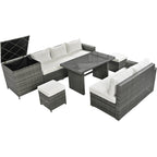 6Pcs Garden Patio Rattan Sectional Furniture Set - image 7
