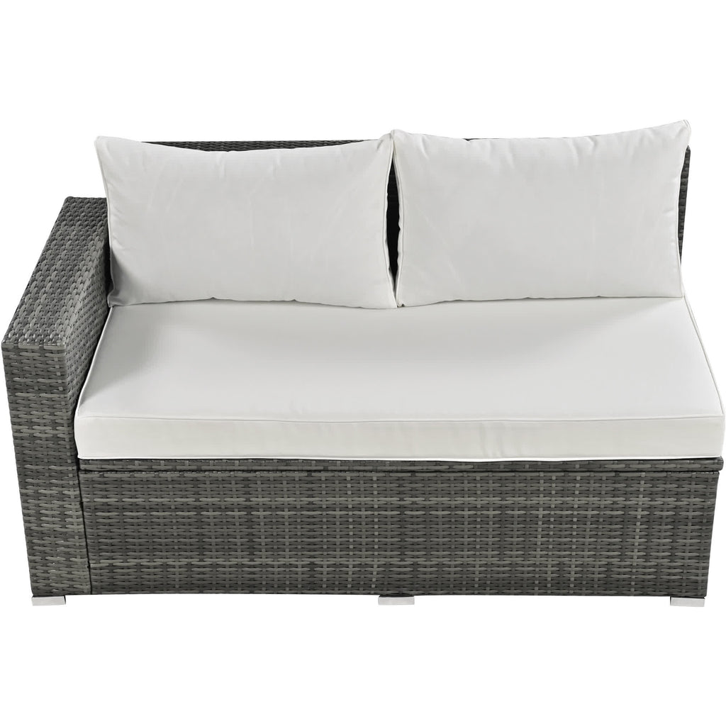 6Pcs Garden Patio Rattan Sectional Furniture Set - image 14