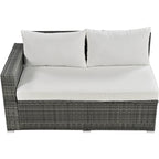 6Pcs Garden Patio Rattan Sectional Furniture Set - image 14