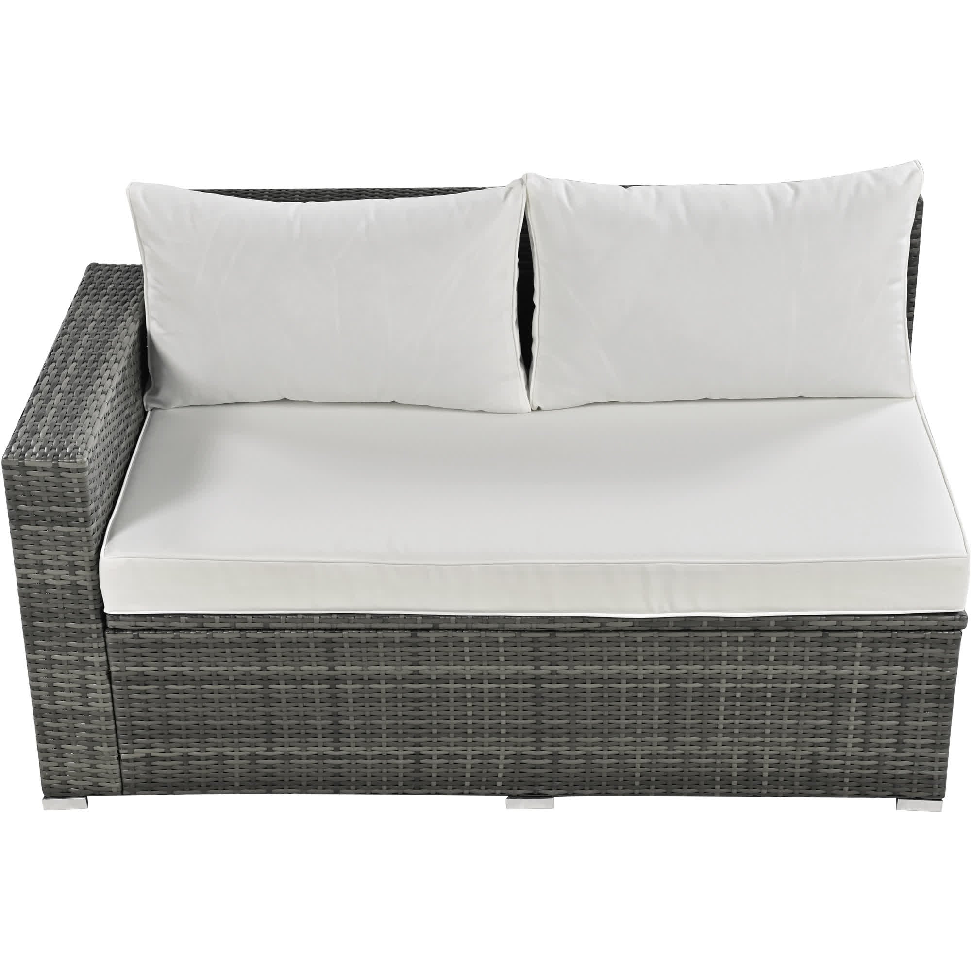 6Pcs Garden Patio Rattan Sectional Furniture Set - image 14
