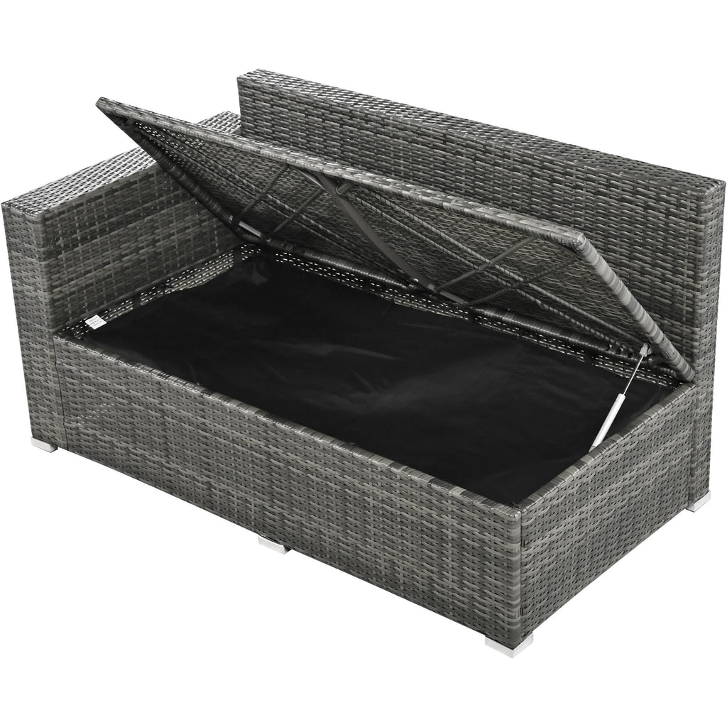 6Pcs Garden Patio Rattan Sectional Furniture Set - image 17
