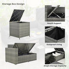 6Pcs Garden Patio Rattan Sectional Furniture Set - image 4
