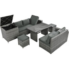 6Pcs Garden Patio Rattan Sectional Furniture Set - image 28