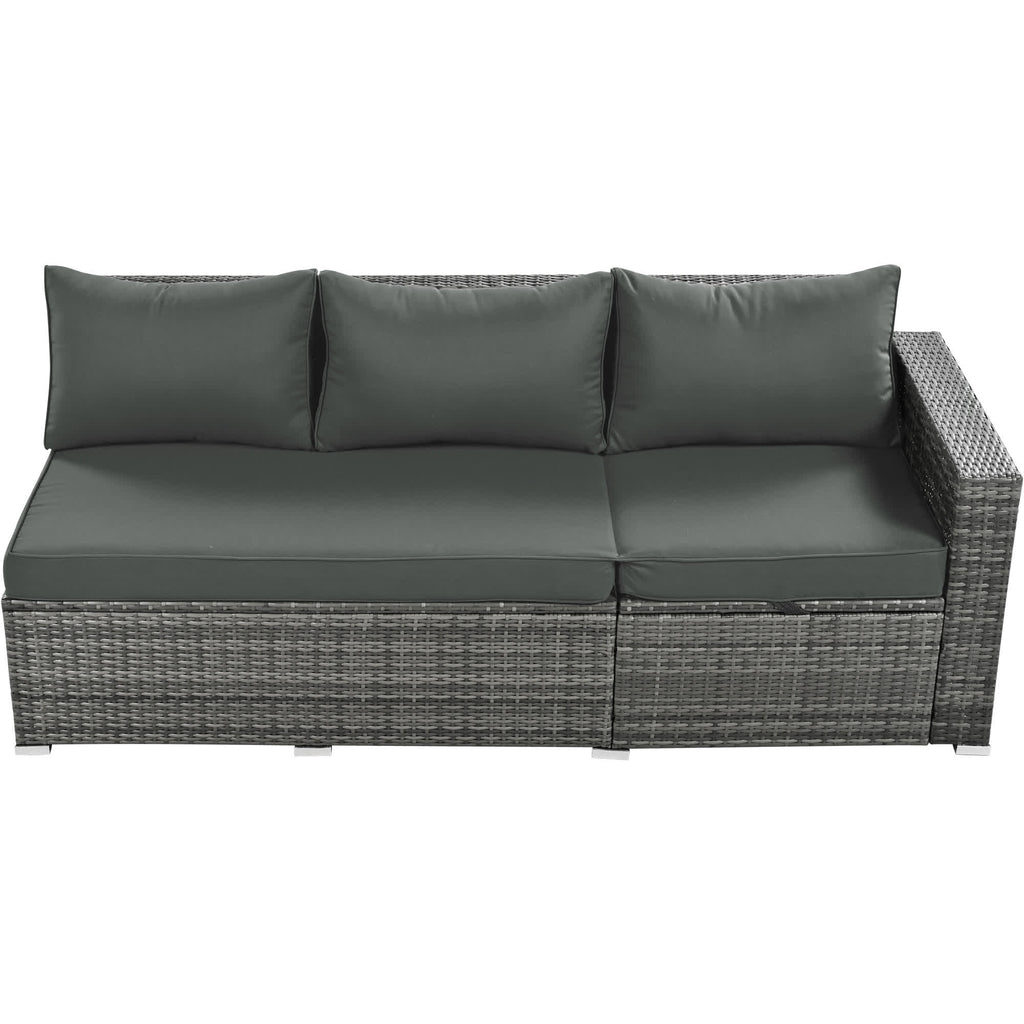 6Pcs Garden Patio Rattan Sectional Furniture Set - image 31
