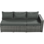 6Pcs Garden Patio Rattan Sectional Furniture Set - image 31