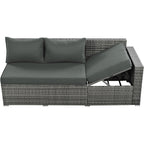 6Pcs Garden Patio Rattan Sectional Furniture Set - image 32
