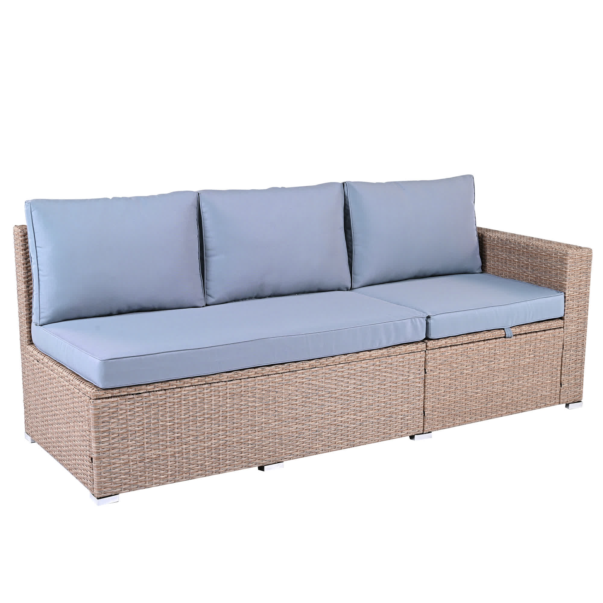 6Pcs Garden Patio Rattan Sectional Furniture Set - image 43