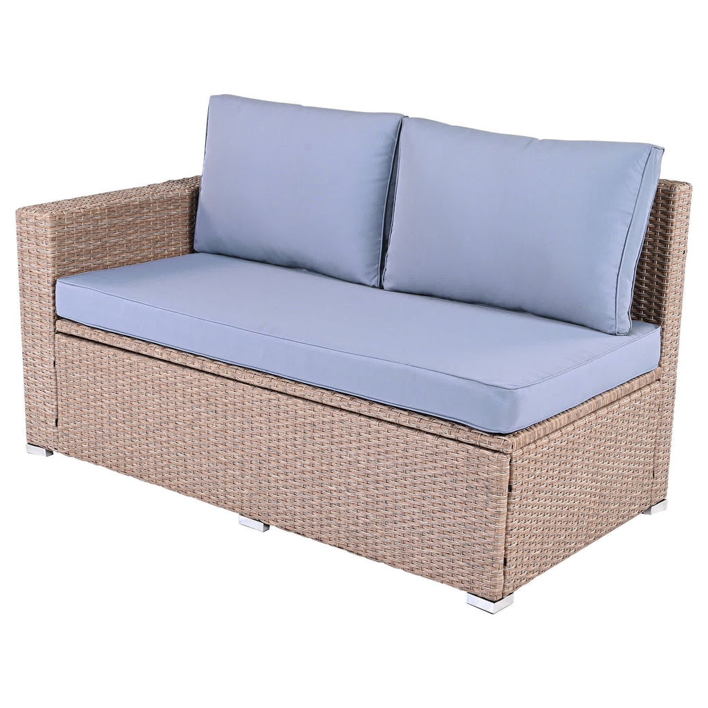 6Pcs Garden Patio Rattan Sectional Furniture Set - image 45