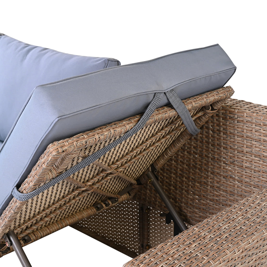 6Pcs Garden Patio Rattan Sectional Furniture Set - image 50