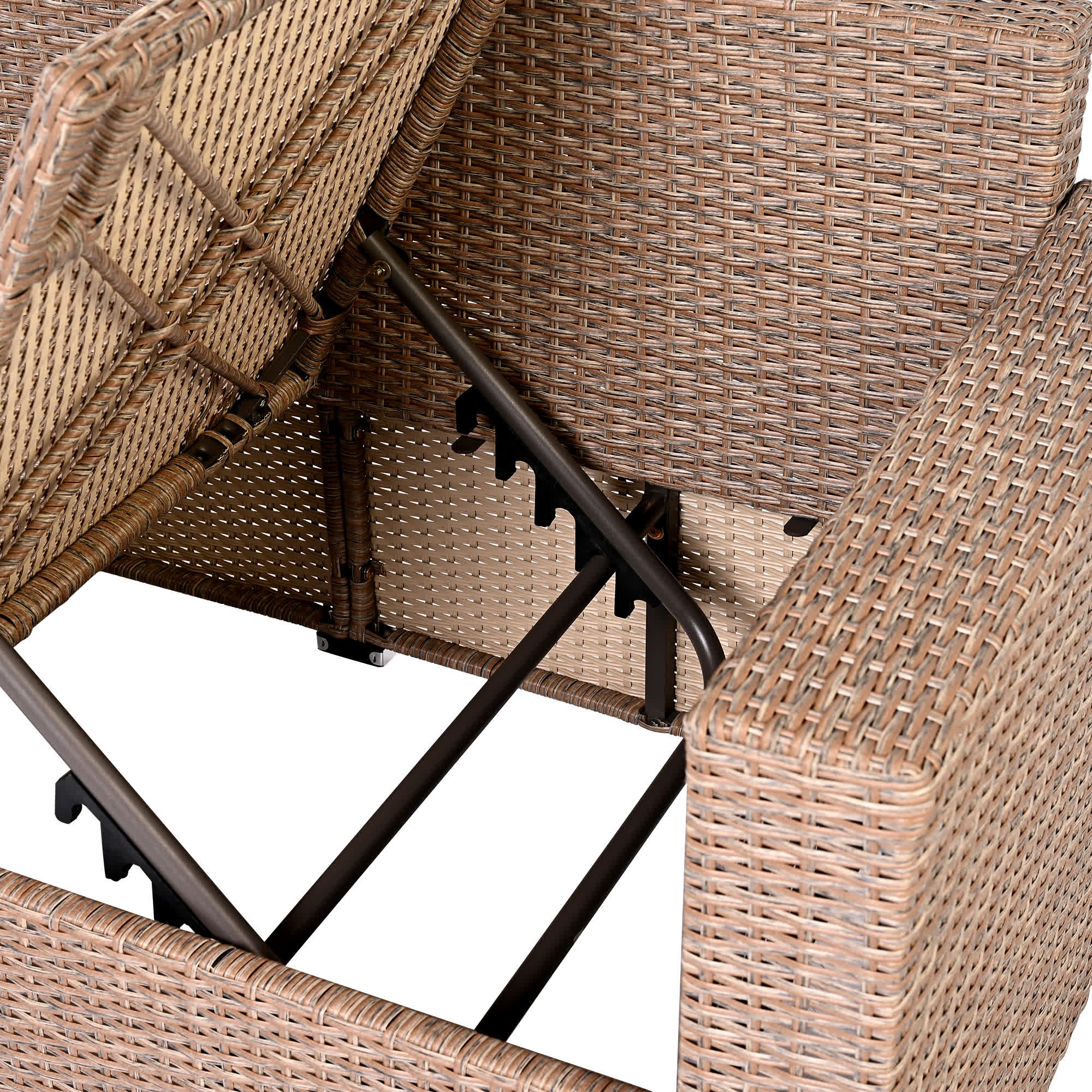 6Pcs Garden Patio Rattan Sectional Furniture Set - image 52