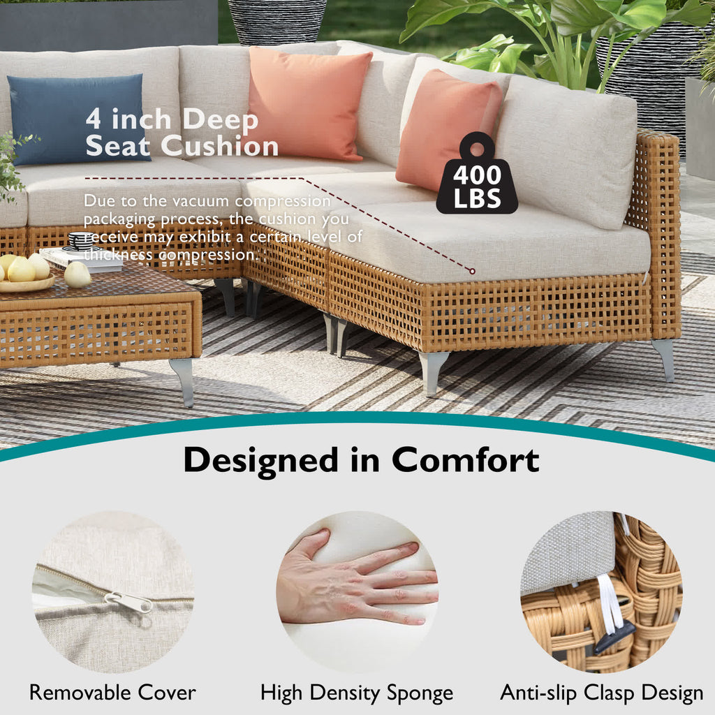 8Pcs Outdoor Patio Furniture Set - image 8