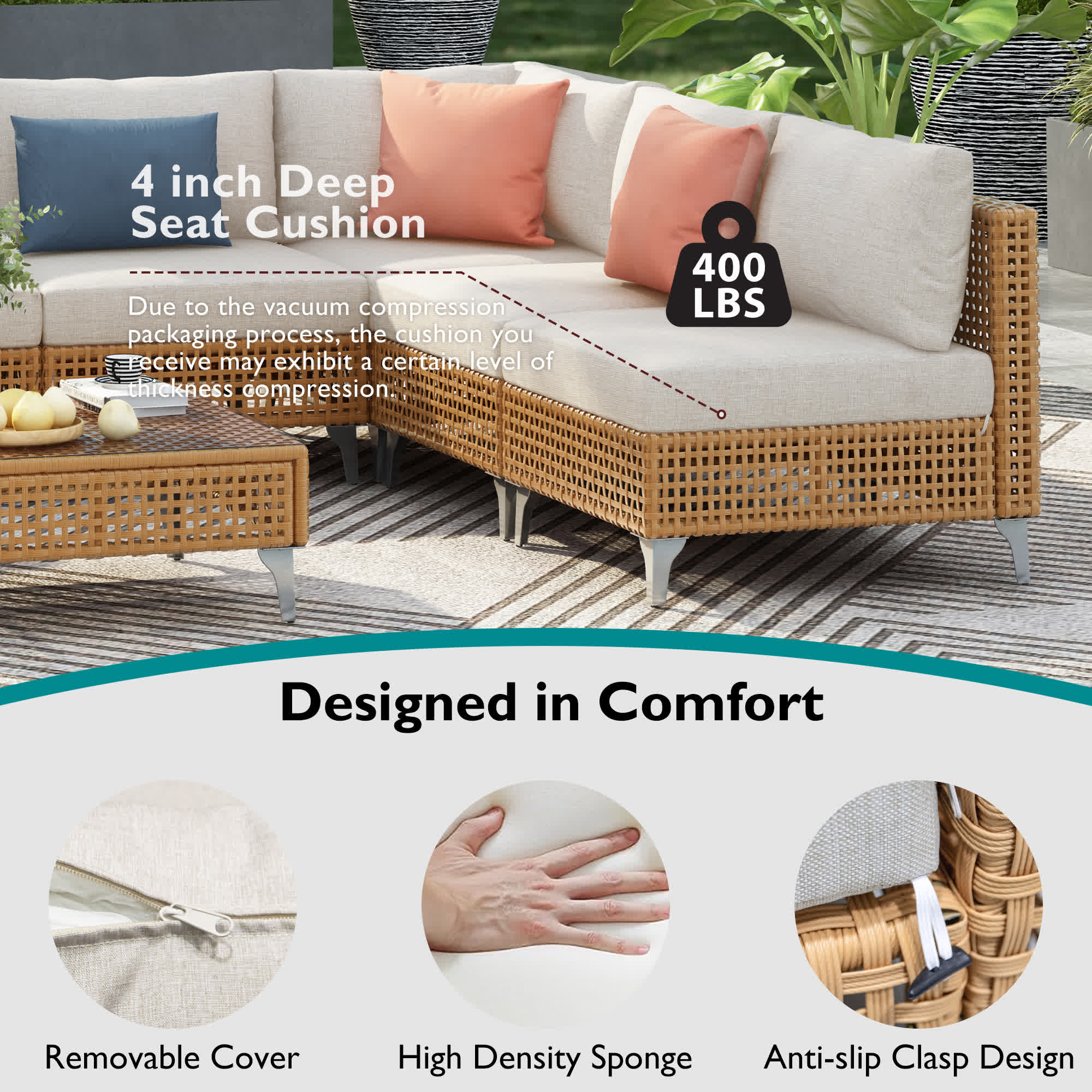 8Pcs Outdoor Patio Furniture Set - image 8