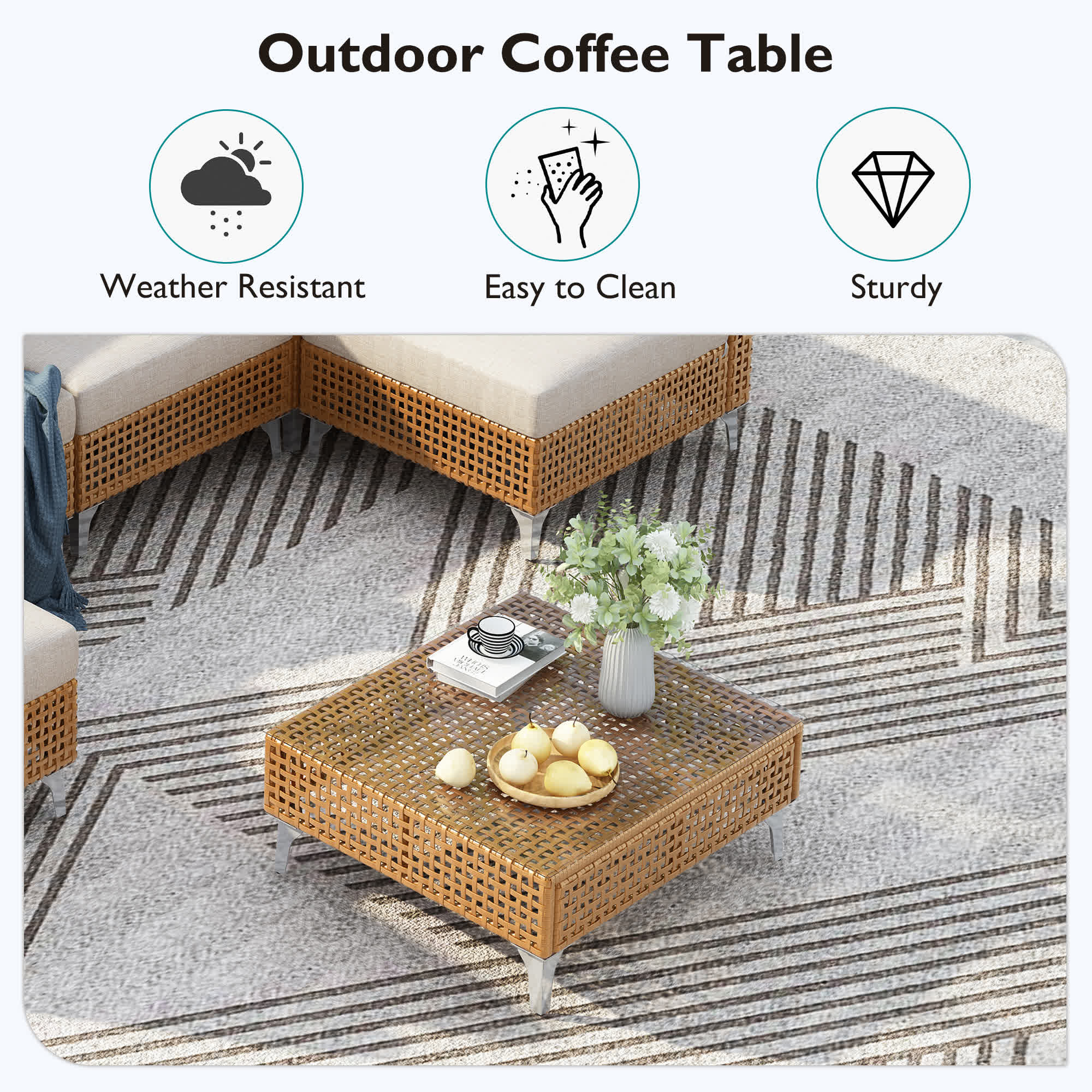 8Pcs Outdoor Patio Furniture Set - image 12