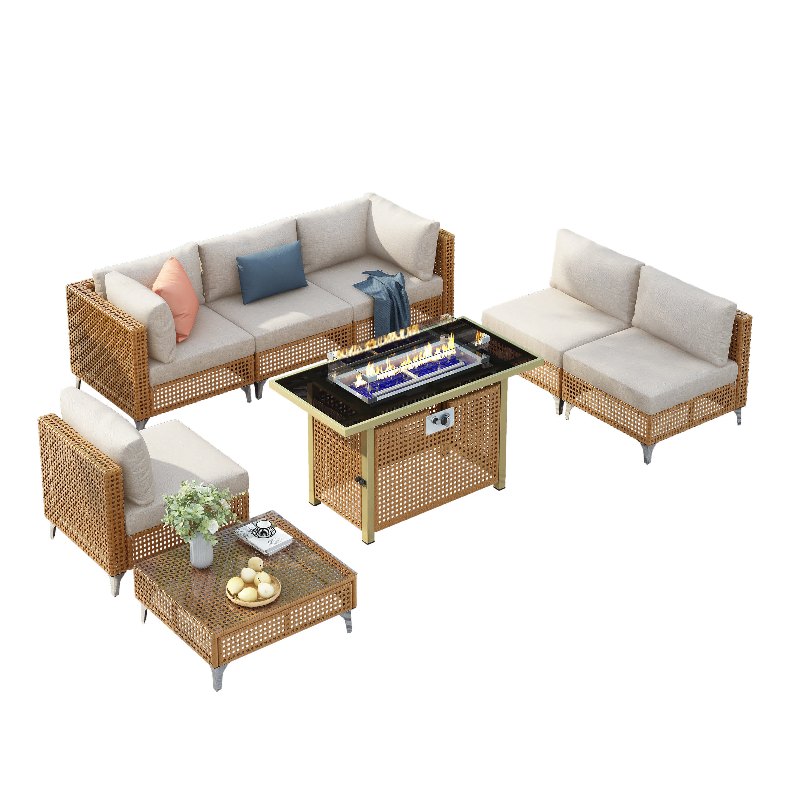 8Pcs Outdoor Patio Furniture Set - image 18