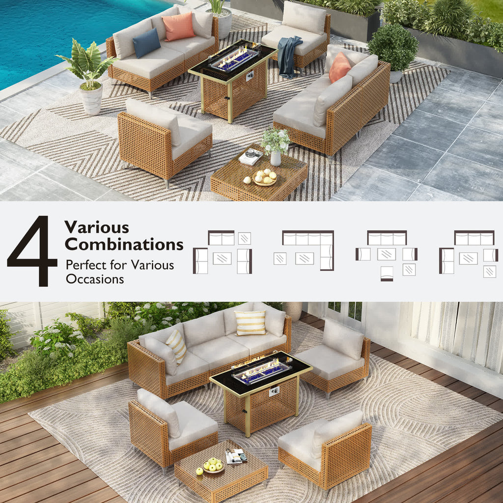 8Pcs Outdoor Patio Furniture Set - image 5