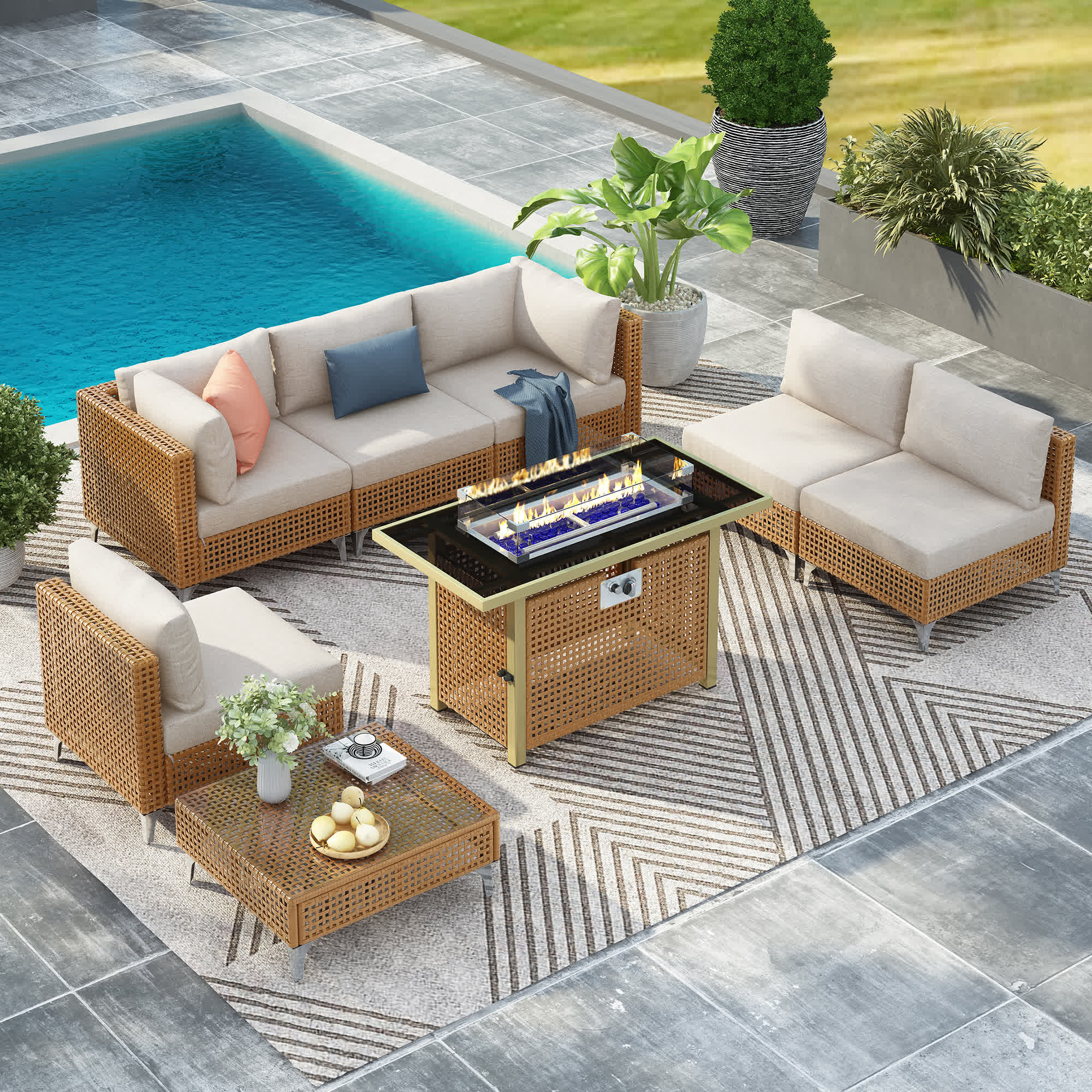8Pcs Outdoor Patio Furniture Set - image 3