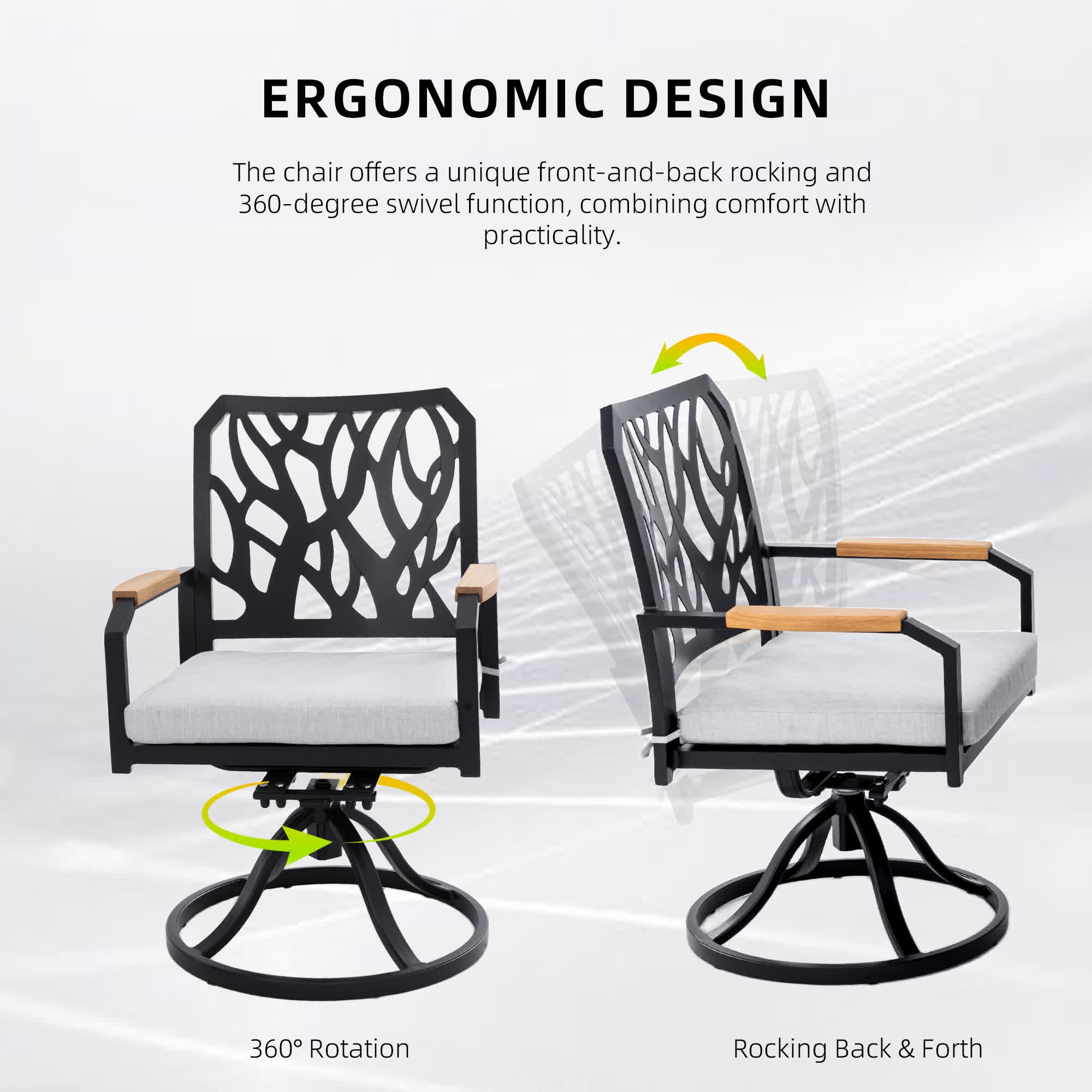 7Pcs Aluminum Outdoor Table and Chair Set - image 6