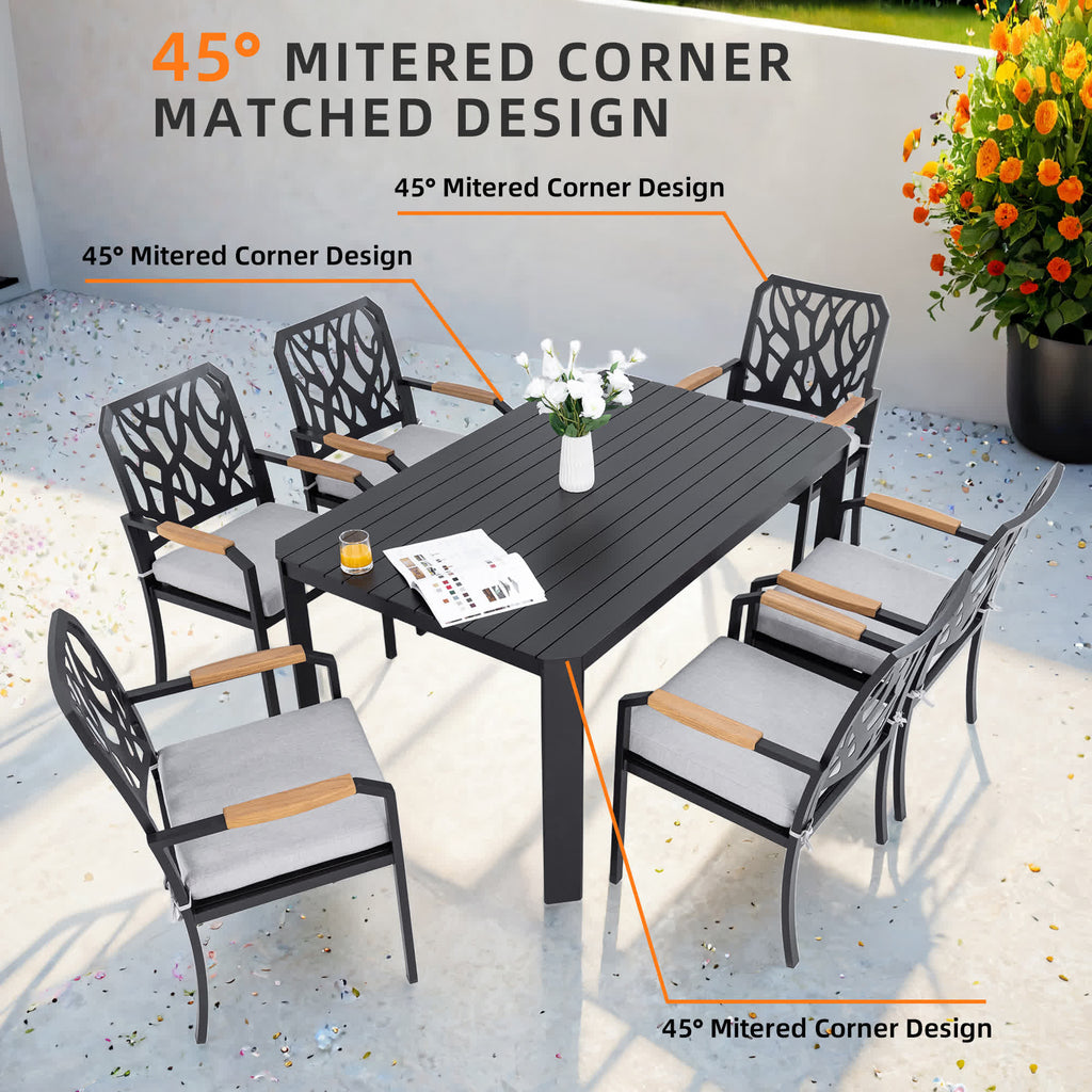 7Pcs Outdoor Patio Aluminum Furniture Set - image 2