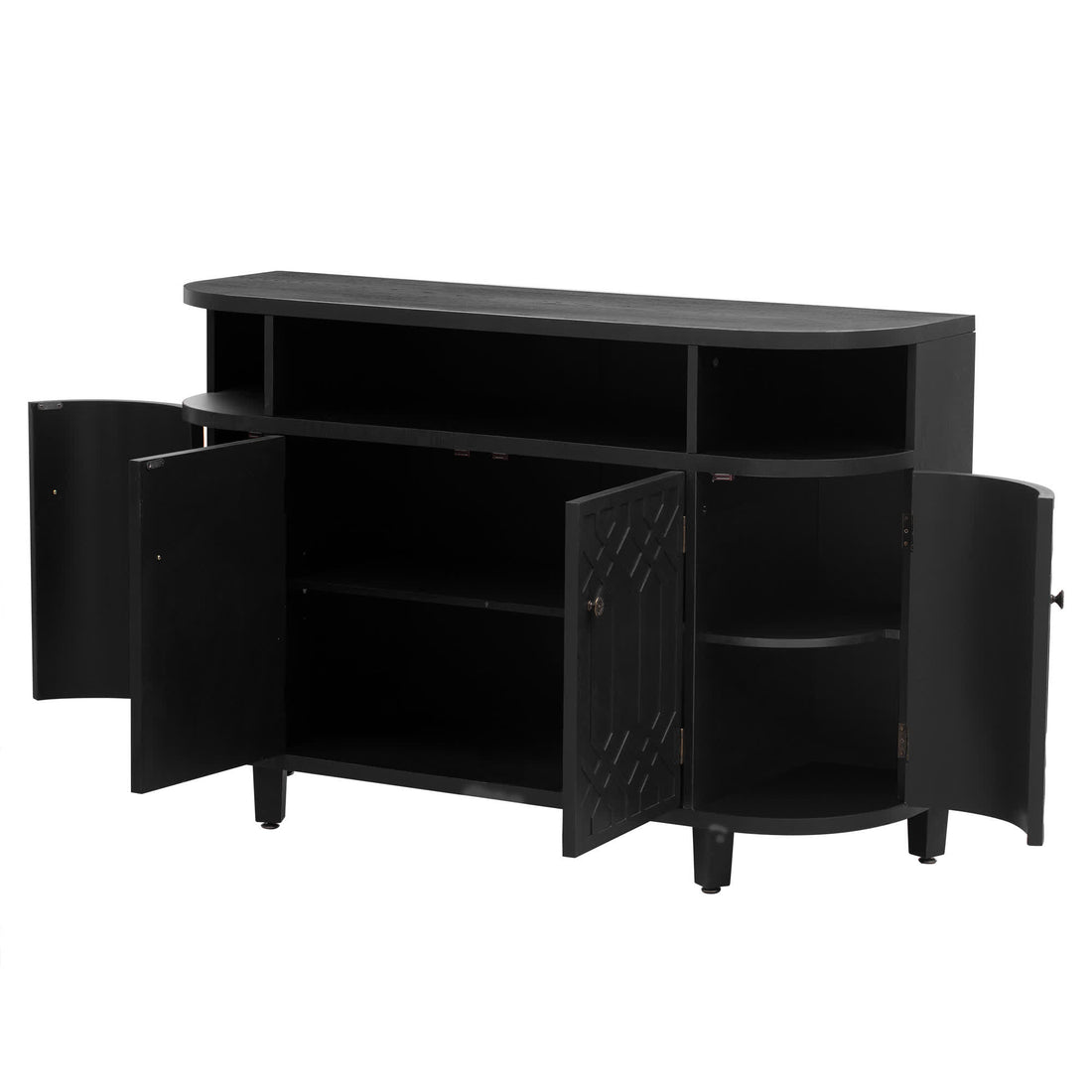 Iffhome U-Style Curved Design Buffet Sideboard
