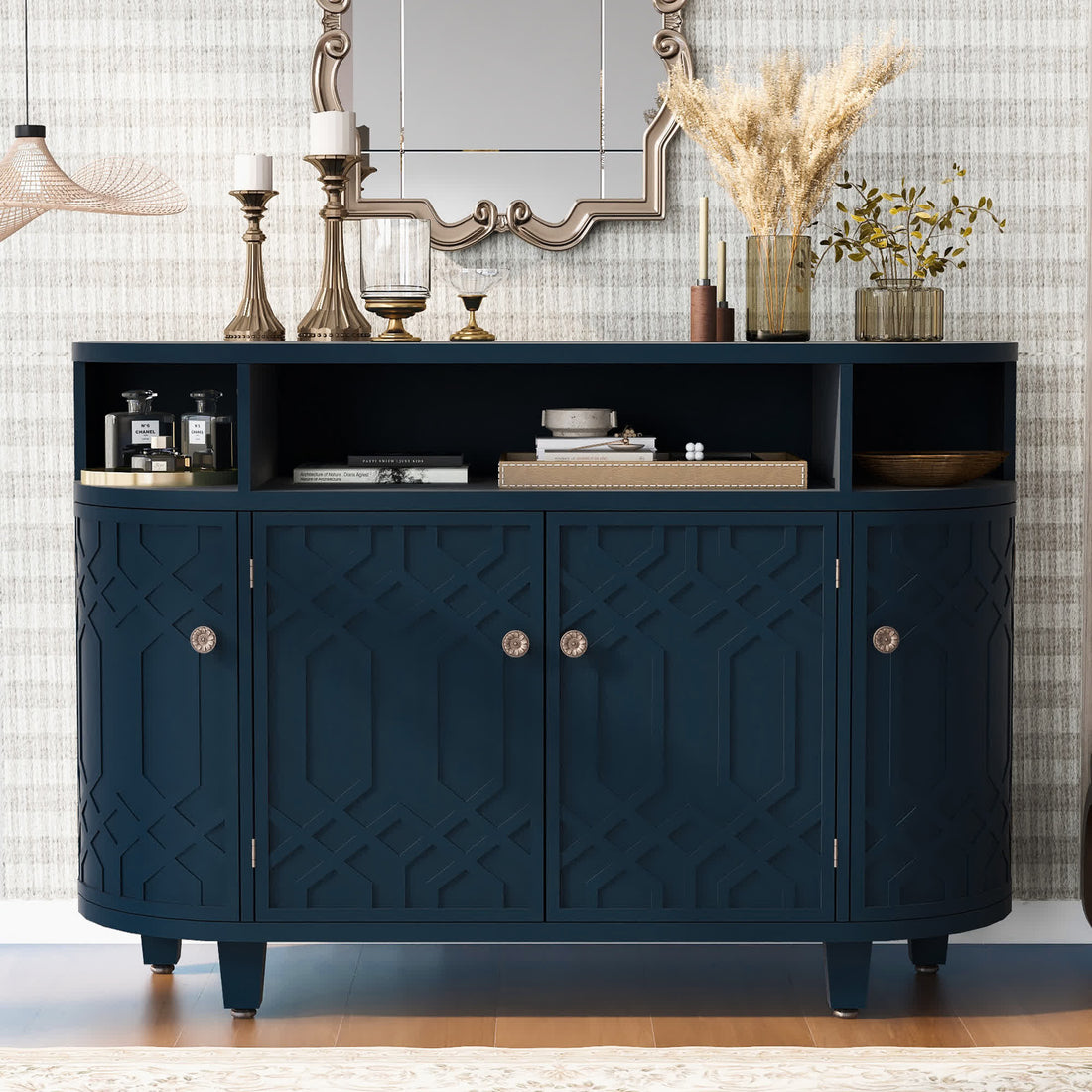 Iffhome U-Style Curved Design Buffet Sideboard