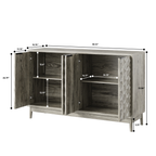 Modern Style Diamond-shaped Relief Buffet Cabinet - image 1