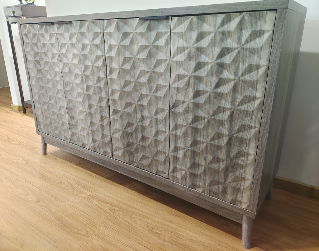Modern Style Diamond-shaped Relief Buffet Cabinet - image 7