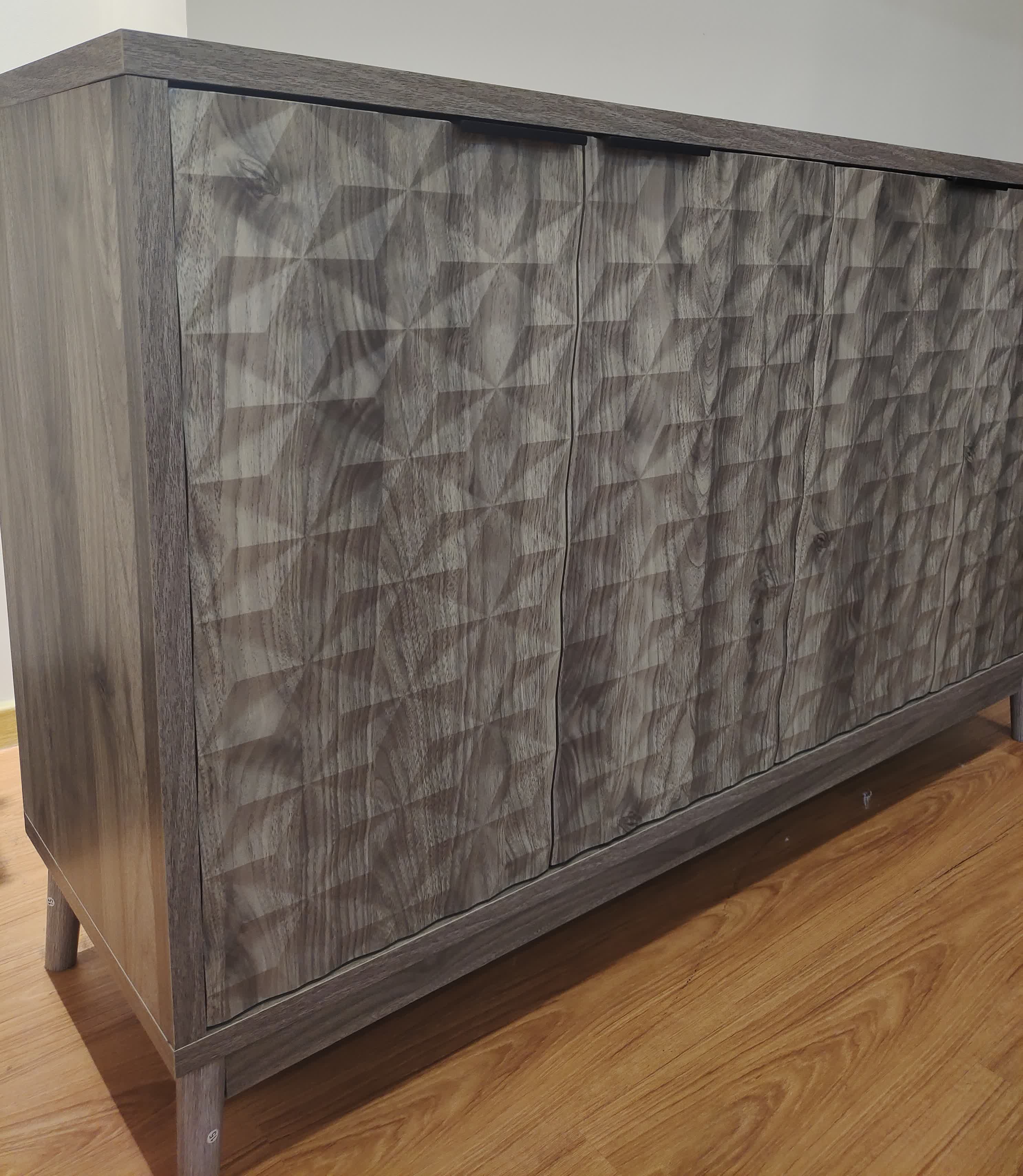 Modern Style Diamond-shaped Relief Buffet Cabinet - image 5