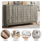 Modern Style Diamond-shaped Relief Buffet Cabinet - image 4