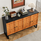 Modern Style Diamond-shaped Relief Buffet Cabinet - image 31