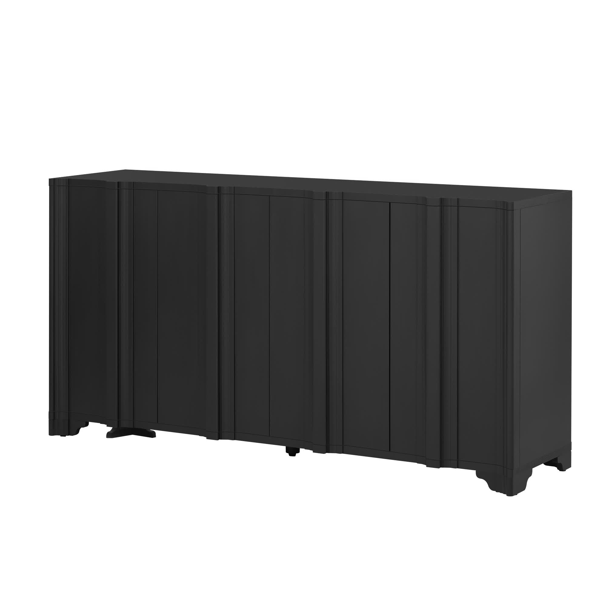 U-STYLE Linear Accents 4-Door Buffet Sideboard
