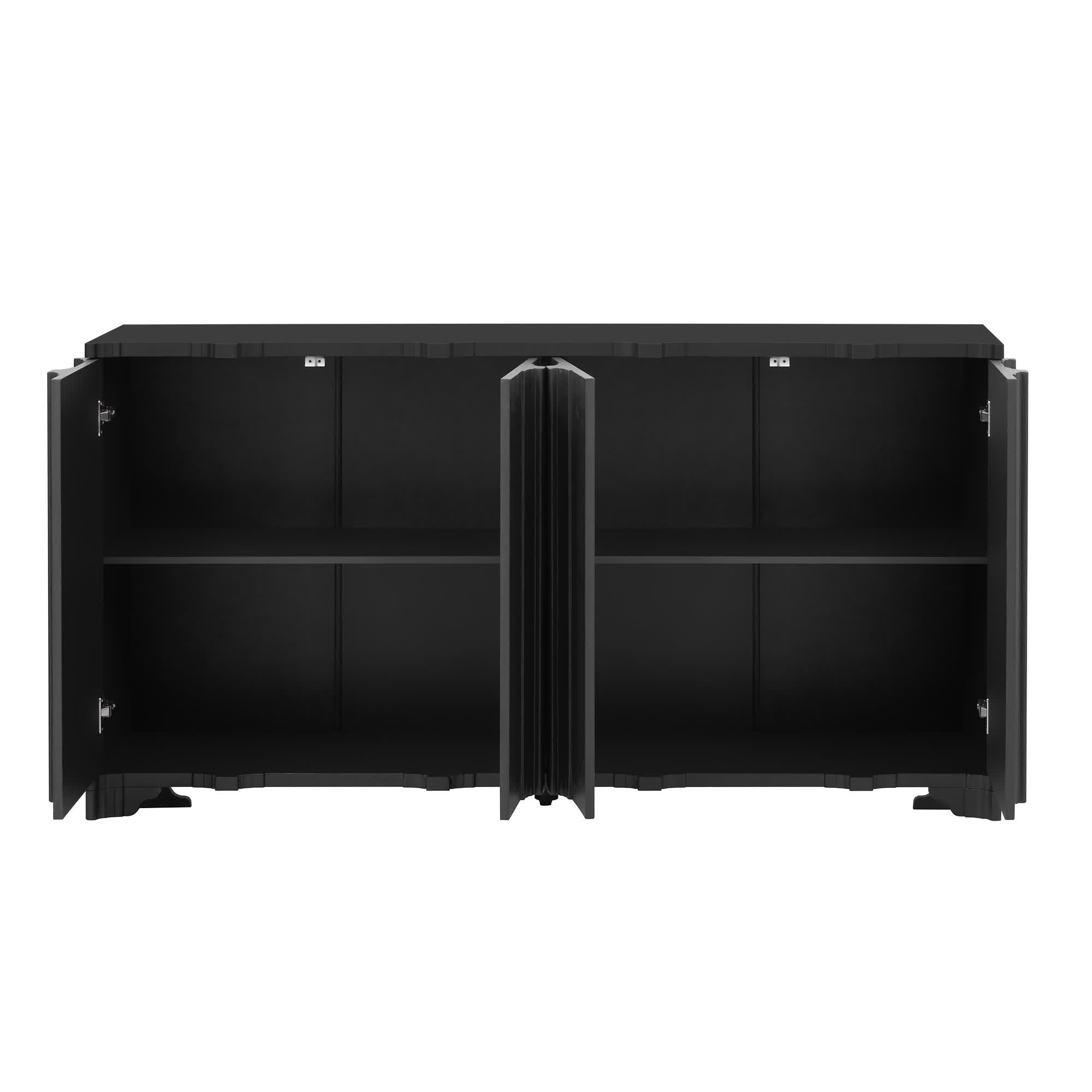 U-STYLE Linear Accents 4-Door Buffet Sideboard