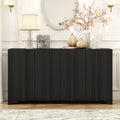 U-STYLE Linear Accents 4-Door Buffet Sideboard - Black - 59.70"L x 15.70"W x 31.70"H - image 0