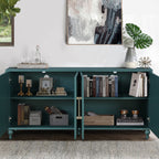 Wooden Modern Carved Flower Door Sideboard Console - image 4