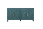 Wooden Modern Carved Flower Door Sideboard Console - image 1