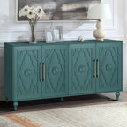 Wooden Modern Carved Flower Door Sideboard Console - image 2