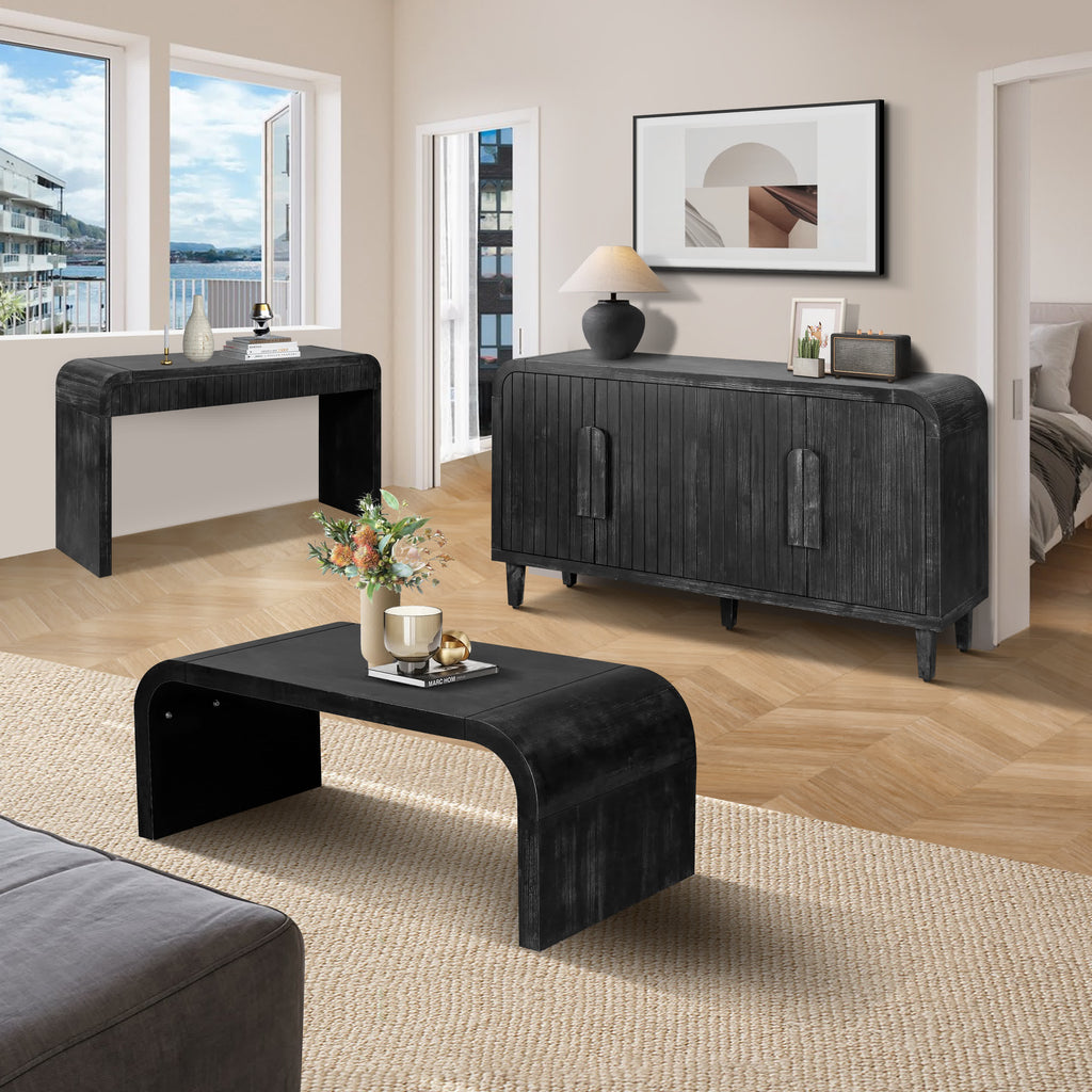 Curved Vintage Storage Sideboard