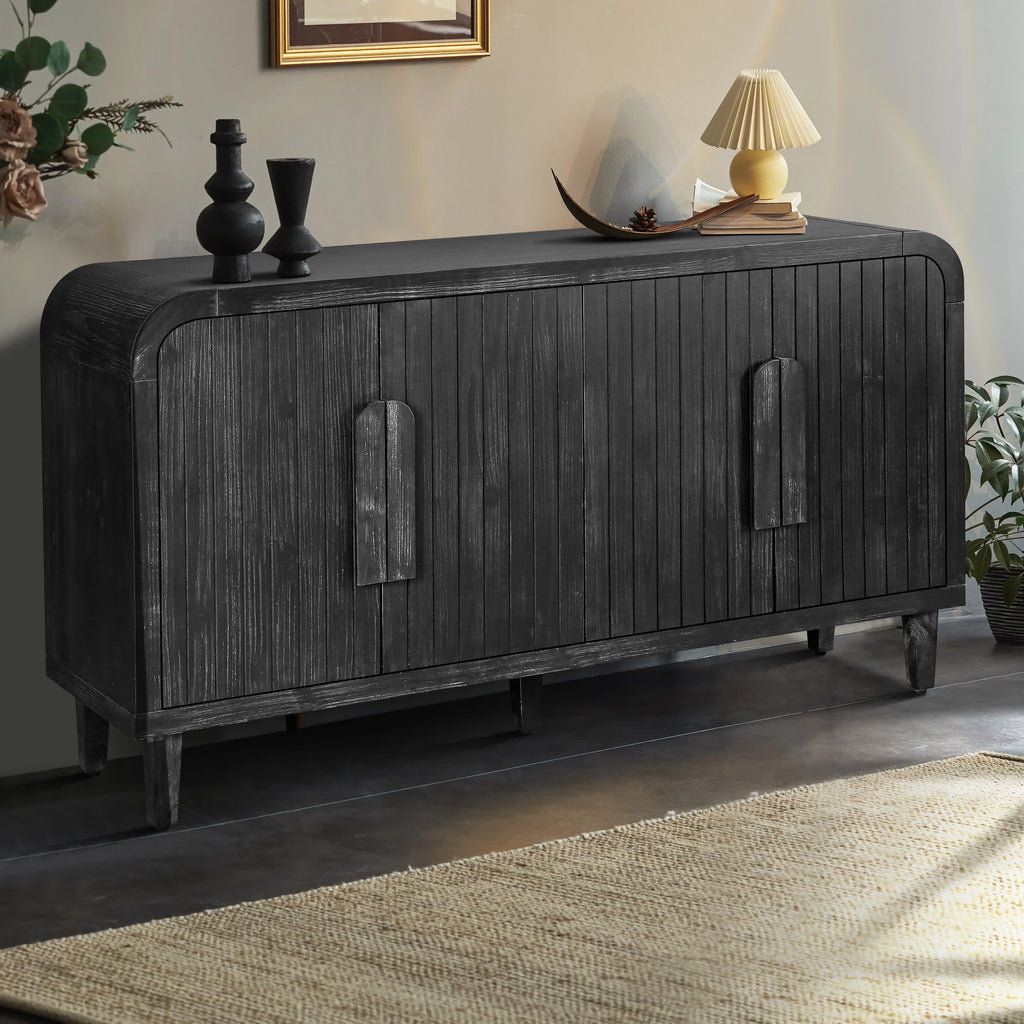 Curved Vintage Storage Sideboard