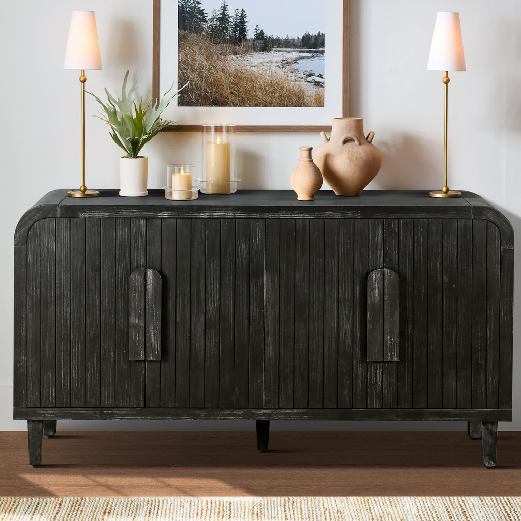Curved Vintage Storage Sideboard