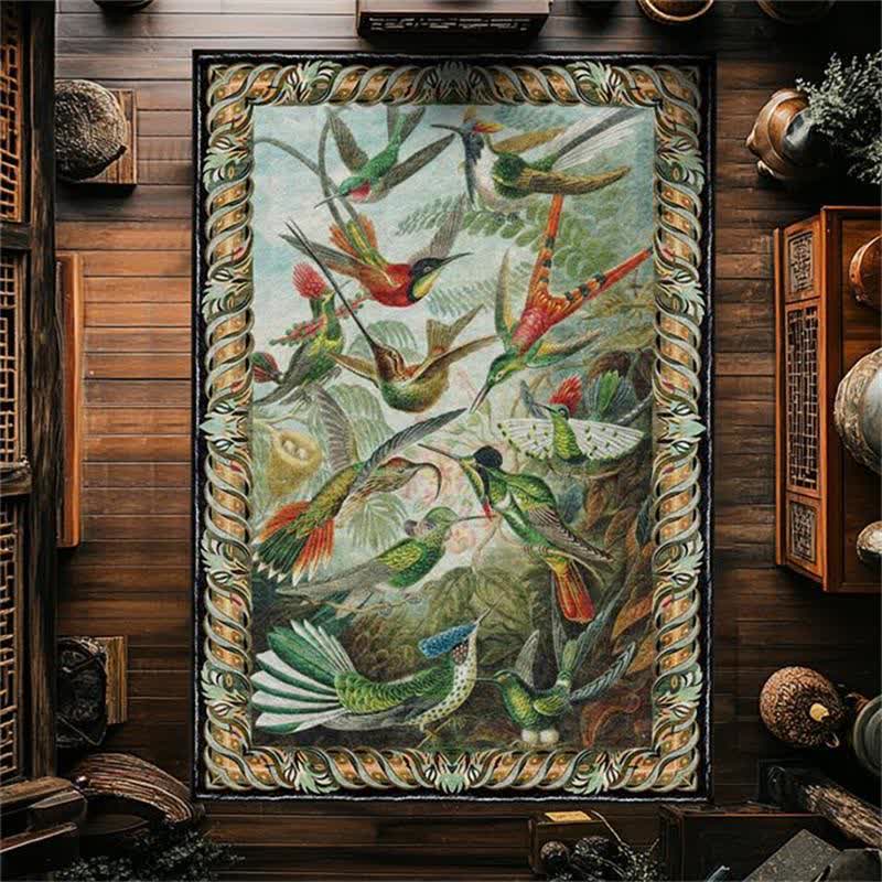 Rural Bird Durable Anti-slip Indoor Outdoor Rug  - image 1