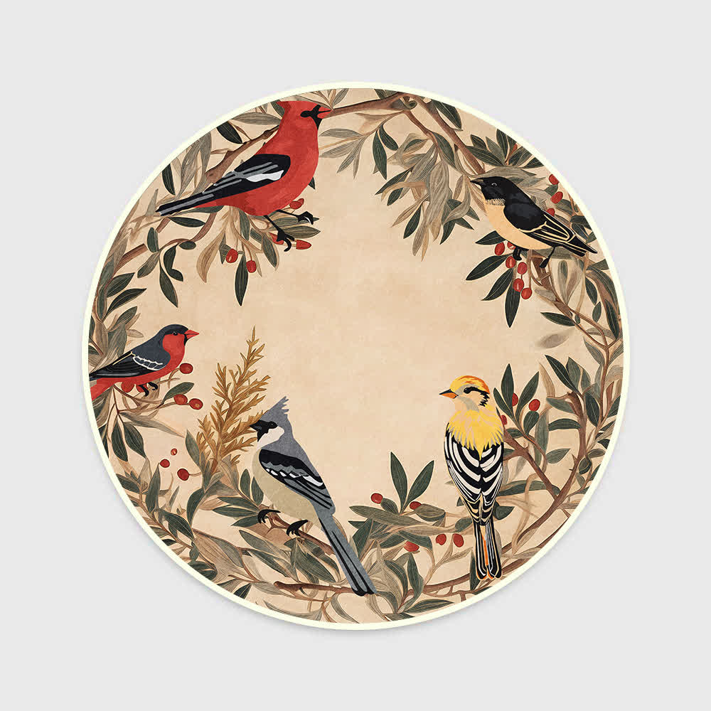 Iffhome Round-shaped Rural Anti-slip Indoor Outdoor Rug