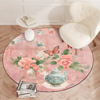 Floral Butterfly Anti-slip Washable Indoor Outdoor Rug  - image 1