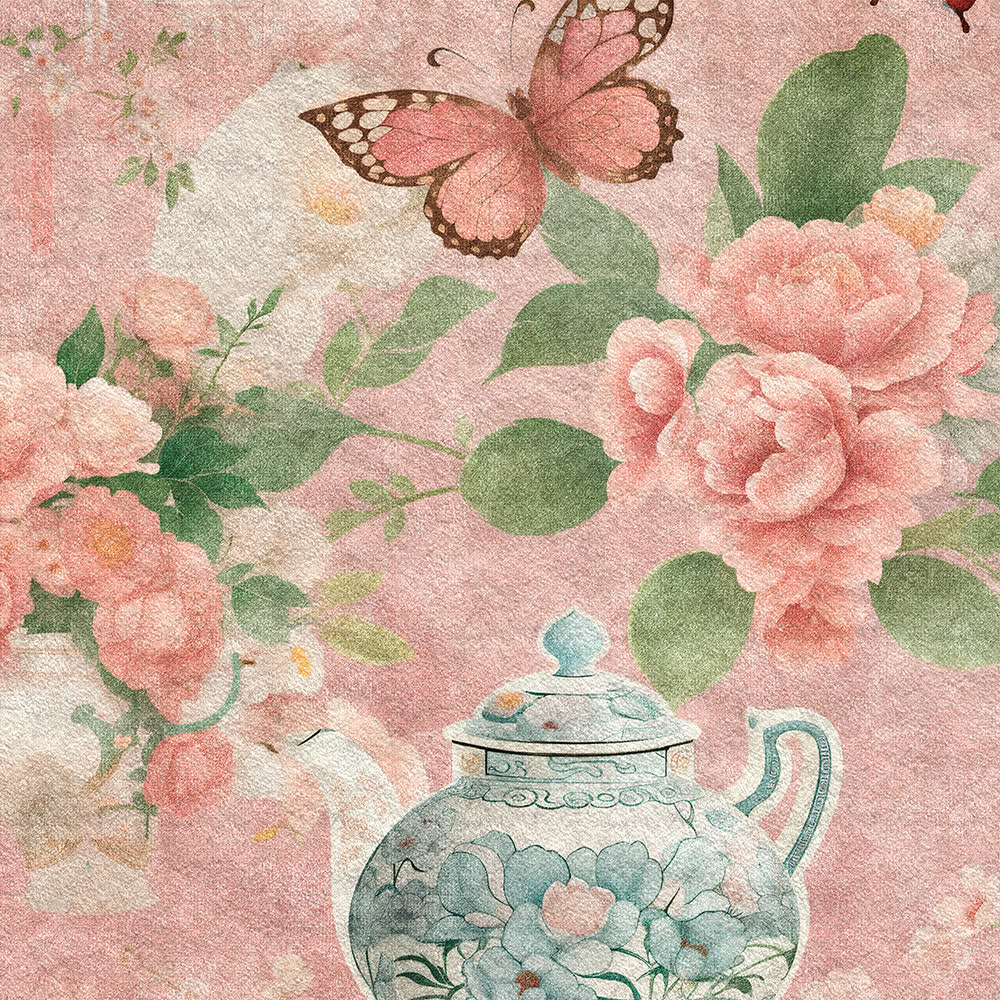 Floral Butterfly Anti-slip Washable Indoor Outdoor Rug  - image 4