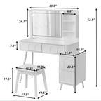 Modern Lighted Mirror Vanity Desk Set - image 5