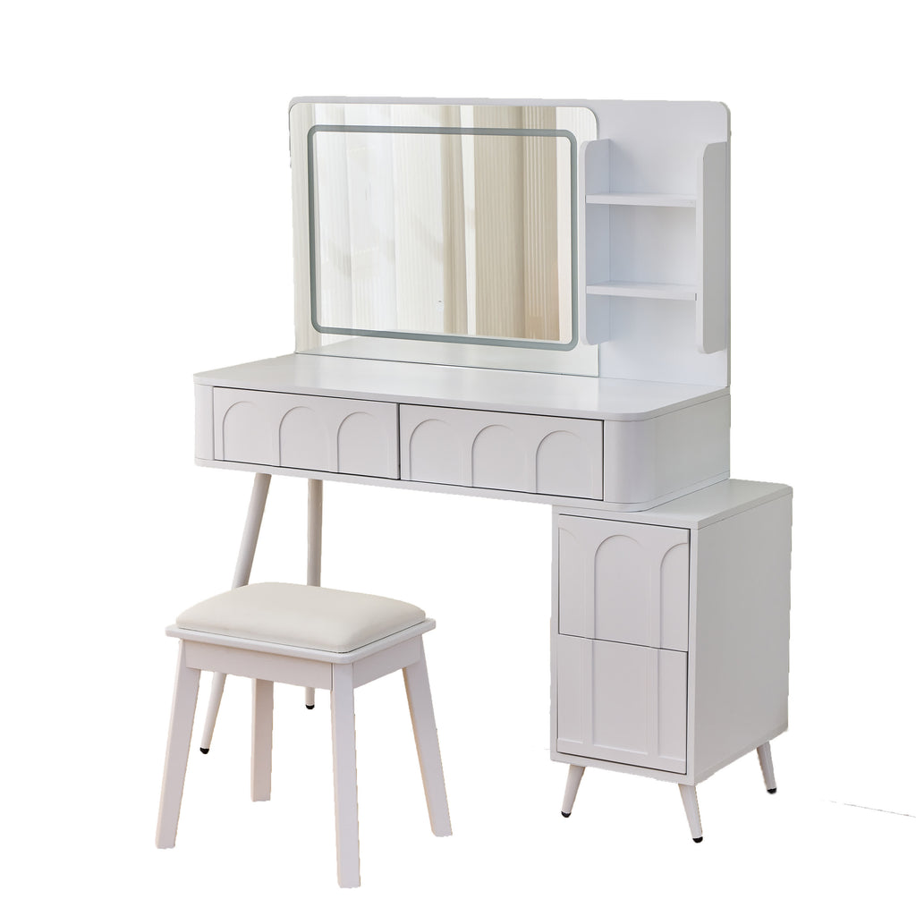 Modern Lighted Mirror Vanity Desk Set