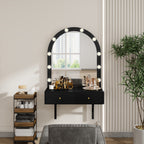 Floating Wall Vanity Dressing Table - Black - 31.50"L x 15.70"W x 40.90"H - image 0